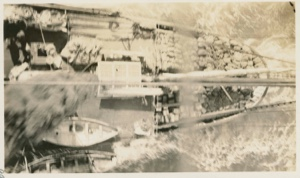 Image: View of afterdeck from masthead of S.S. Roosevelt